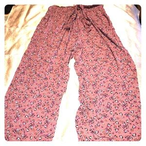 Long, wide leg, comfy pants.